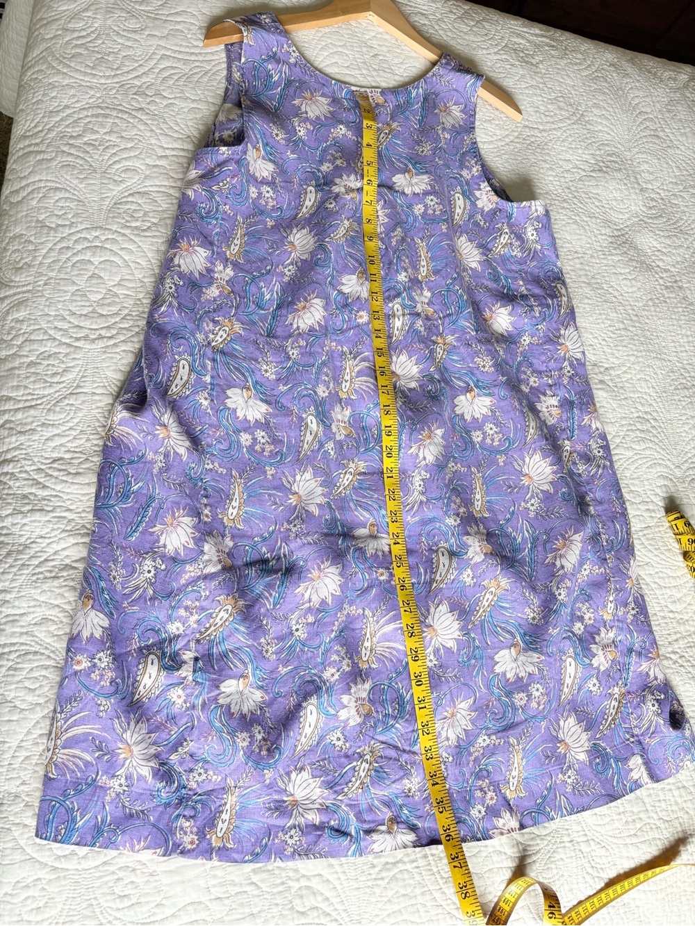 JJill Love Linen Purple Print Sleeveless Dress - Picture 4 of 8